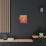 Bright Cat Face Canvas - Add a Splash of Feline Charm to Your Home Décor - PS Café