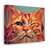 Bright Cat Face Canvas - Add a Splash of Feline Charm to Your Home Décor - PS Café