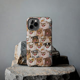 Premium Quality Funny Laughing Dog Printed Tough iPhone Case, Compatible with iPhone 14 to iPhone 7 - Durable Protective Cover with Unique Design