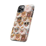 Premium Quality Funny Laughing Dog Printed Tough iPhone Case, Compatible with iPhone 14 to iPhone 7 - Durable Protective Cover with Unique Design