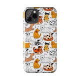 A premium quality dog cartoon printed tough iPhone case for iPhone 14 to iPhone 7. The case is made of durable Lexan plastic with a lay-flat bezel, flexible rubber liner, glossy finish, and UV protection. The case features a cartoon print of dogs laughing, making it a fun and stylish way to protect your phone.