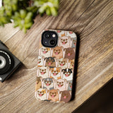 Premium Quality Funny Laughing Dog Printed Tough iPhone Case, Compatible with iPhone 14 to iPhone 7 - Durable Protective Cover with Unique Design