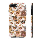 Premium Quality Funny Laughing Dog Printed Tough iPhone Case, Compatible with iPhone 14 to iPhone 7 - Durable Protective Cover with Unique Design