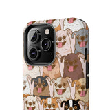 Premium Quality Funny Laughing Dog Printed Tough iPhone Case, Compatible with iPhone 14 to iPhone 7 - Durable Protective Cover with Unique Design