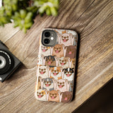 Premium Quality Funny Laughing Dog Printed Tough iPhone Case, Compatible with iPhone 14 to iPhone 7 - Durable Protective Cover with Unique Design