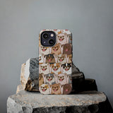 Premium Quality Funny Laughing Dog Printed Tough iPhone Case, Compatible with iPhone 14 to iPhone 7 - Durable Protective Cover with Unique Design