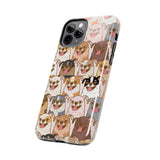 Premium Quality Funny Laughing Dog Printed Tough iPhone Case, Compatible with iPhone 14 to iPhone 7 - Durable Protective Cover with Unique Design