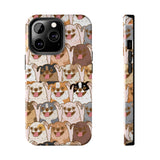 Premium Quality Funny Laughing Dog Printed Tough iPhone Case, Compatible with iPhone 14 to iPhone 7 - Durable Protective Cover with Unique Design