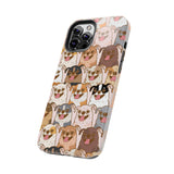Premium Quality Funny Laughing Dog Printed Tough iPhone Case, Compatible with iPhone 14 to iPhone 7 - Durable Protective Cover with Unique Design