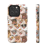 Premium Quality Funny Laughing Dog Printed Tough iPhone Case, Compatible with iPhone 14 to iPhone 7 - Durable Protective Cover with Unique Design