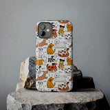 A premium quality dog cartoon printed tough iPhone case for iPhone 14 to iPhone 7. The case is made of durable Lexan plastic with a lay-flat bezel, flexible rubber liner, glossy finish, and UV protection. The case features a cartoon print of dogs laughing, making it a fun and stylish way to protect your phone.