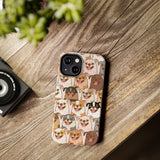 Premium Quality Funny Laughing Dog Printed Tough iPhone Case, Compatible with iPhone 14 to iPhone 7 - Durable Protective Cover with Unique Design