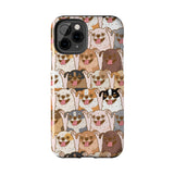 Premium Quality Funny Laughing Dog Printed Tough iPhone Case, Compatible with iPhone 14 to iPhone 7 - Durable Protective Cover with Unique Design