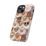 Premium Quality Funny Laughing Dog Printed Tough iPhone Case, Compatible with iPhone 14 to iPhone 7 - Durable Protective Cover with Unique Design