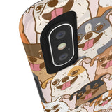 Premium Quality Funny Laughing Dog Printed Tough iPhone Case, Compatible with iPhone 14 to iPhone 7 - Durable Protective Cover with Unique Design