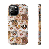 Premium Quality Funny Laughing Dog Printed Tough iPhone Case, Compatible with iPhone 14 to iPhone 7 - Durable Protective Cover with Unique Design
