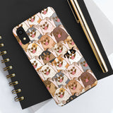 Premium Quality Funny Laughing Dog Printed Tough iPhone Case, Compatible with iPhone 14 to iPhone 7 - Durable Protective Cover with Unique Design