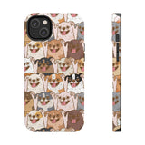 Premium Quality Funny Laughing Dog Printed Tough iPhone Case, Compatible with iPhone 14 to iPhone 7 - Durable Protective Cover with Unique Design