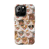 Premium Quality Funny Laughing Dog Printed Tough iPhone Case, Compatible with iPhone 14 to iPhone 7 - Durable Protective Cover with Unique Design