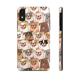 Premium Quality Funny Laughing Dog Printed Tough iPhone Case, Compatible with iPhone 14 to iPhone 7 - Durable Protective Cover with Unique Design