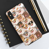 Premium Quality Funny Laughing Dog Printed Tough iPhone Case, Compatible with iPhone 14 to iPhone 7 - Durable Protective Cover with Unique Design