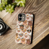 Premium Quality Funny Laughing Dog Printed Tough iPhone Case, Compatible with iPhone 14 to iPhone 7 - Durable Protective Cover with Unique Design