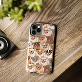Premium Quality Funny Laughing Dog Printed Tough iPhone Case, Compatible with iPhone 14 to iPhone 7 - Durable Protective Cover with Unique Design