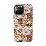 Premium Quality Funny Laughing Dog Printed Tough iPhone Case, Compatible with iPhone 14 to iPhone 7 - Durable Protective Cover with Unique Design