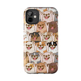 Premium Quality Funny Laughing Dog Printed Tough iPhone Case, Compatible with iPhone 14 to iPhone 7 - Durable Protective Cover with Unique Design
