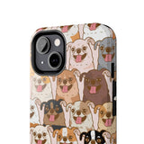 Premium Quality Funny Laughing Dog Printed Tough iPhone Case, Compatible with iPhone 14 to iPhone 7 - Durable Protective Cover with Unique Design