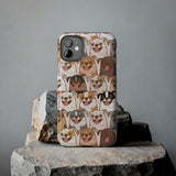Premium Quality Funny Laughing Dog Printed Tough iPhone Case, Compatible with iPhone 14 to iPhone 7 - Durable Protective Cover with Unique Design