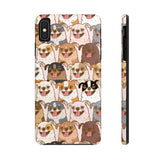 Premium Quality Funny Laughing Dog Printed Tough iPhone Case, Compatible with iPhone 14 to iPhone 7 - Durable Protective Cover with Unique Design
