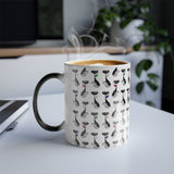 Watch Your Coffee Come Alive! Purrfect Black Cat Pattern Heat Morphing Mug 11oz - Pet Supplies Café