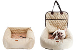 Dog Car Seat & Carrier 2-in-1 | Folding Pad, Thickened Bed for Travel & Home - Pet Supplies Café